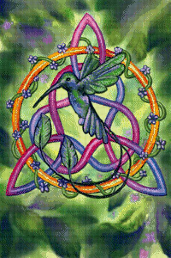 Серия "Тотем" - птицы. колибри, тотем - предпросмотр