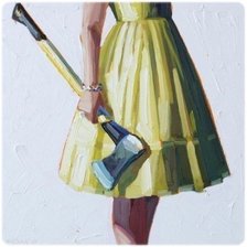 Схема вышивки «Девушка с топором»