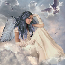 Схема вышивки «ангел»