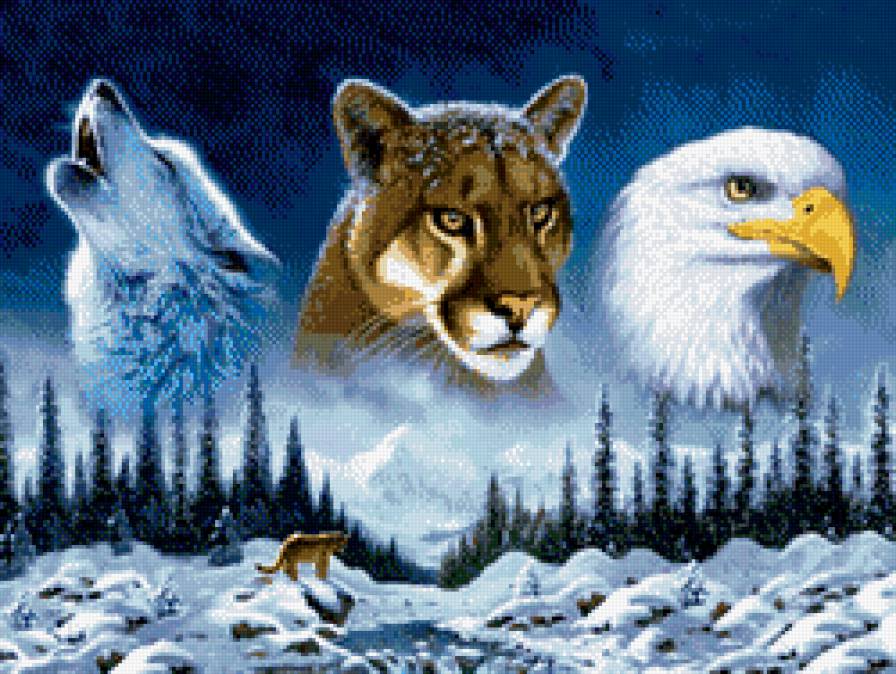 картина - картина, животные, пейзаж - предпросмотр