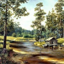 Схема вышивки «михаил сатаров 15 лесной пейзаж»