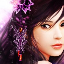 Схема вышивки «Девушка»