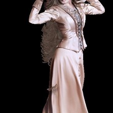 Схема вышивки «Дама в шляпке»