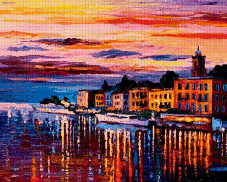 Вечерняя Рига - пейзаж, город, море, вечер - предпросмотр