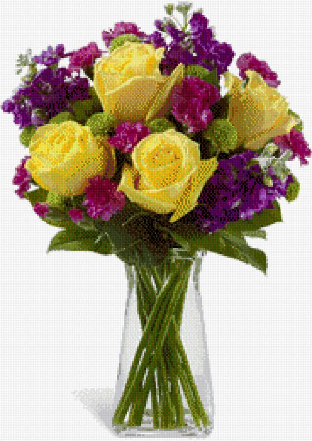 букет с желтыми розами - розы, цветы - предпросмотр