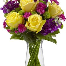 букет с желтыми розами