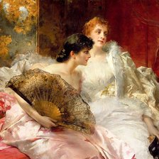 Схема вышивки «Дамы»