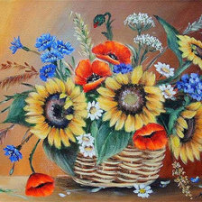 Схема вышивки «полевые цветы»