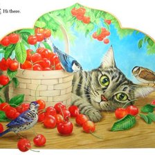 Схема вышивки «устал я собирать вишни»