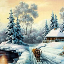 Схема вышивки «А.Найдёнов.Зимний пейзаж 2»