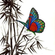 Схема вышивки «бабочка»