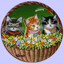 Схема вышивки «а мы в корзиночке сидим»