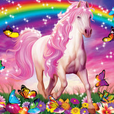 Схема вышивки «радужный конь»
