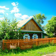 Схема вышивки «Домик моей бабушки»
