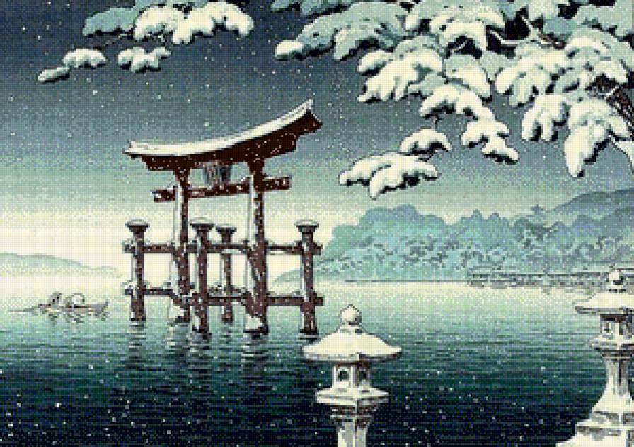 пано восточное - природа, пано, снег, восток, пейзаж - предпросмотр