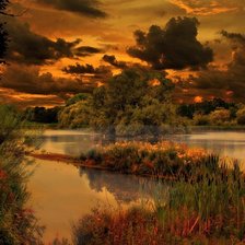 Схема вышивки «пейзаж»