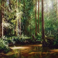 Схема вышивки «пейзаж»