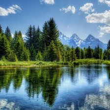 Схема вышивки «пейзаж»