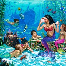 Схема вышивки «русалки»