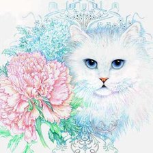 Схема вышивки «ее величество кошка»