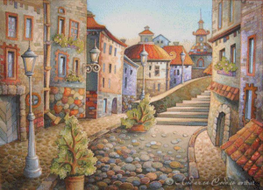 Старая Прага - город, дорога, прага, улица, мостовая, дома - предпросмотр