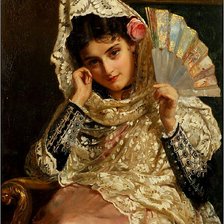 Схема вышивки «испанка1»