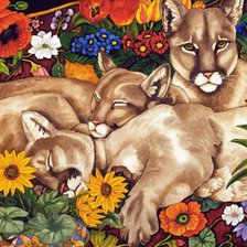 Схема вышивки «пумы»