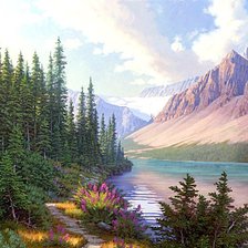 Схема вышивки «Горный пейзаж»