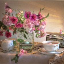 Схема вышивки «Over a Cup of tea»