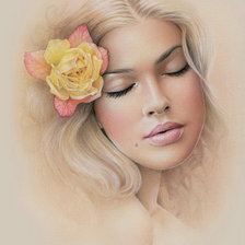 Схема вышивки «портрет девушки»