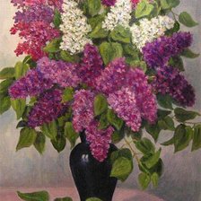 Схема вышивки «сирень»