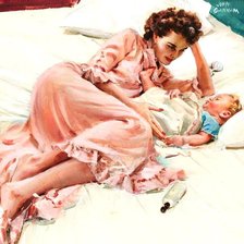 Схема вышивки «мать и дитя»