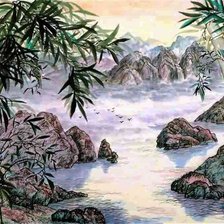 Схема вышивки «панно пейзаж»