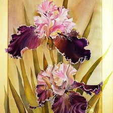 Схема вышивки «ирисы»