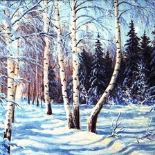 Схема вышивки «зимний вечер»