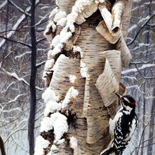 Схема вышивки «пано птица»