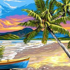 Схема вышивки «Пальмовый берег»