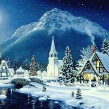 рождественская деревушка