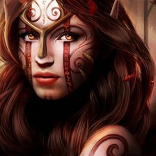 Схема вышивки «Девушка»