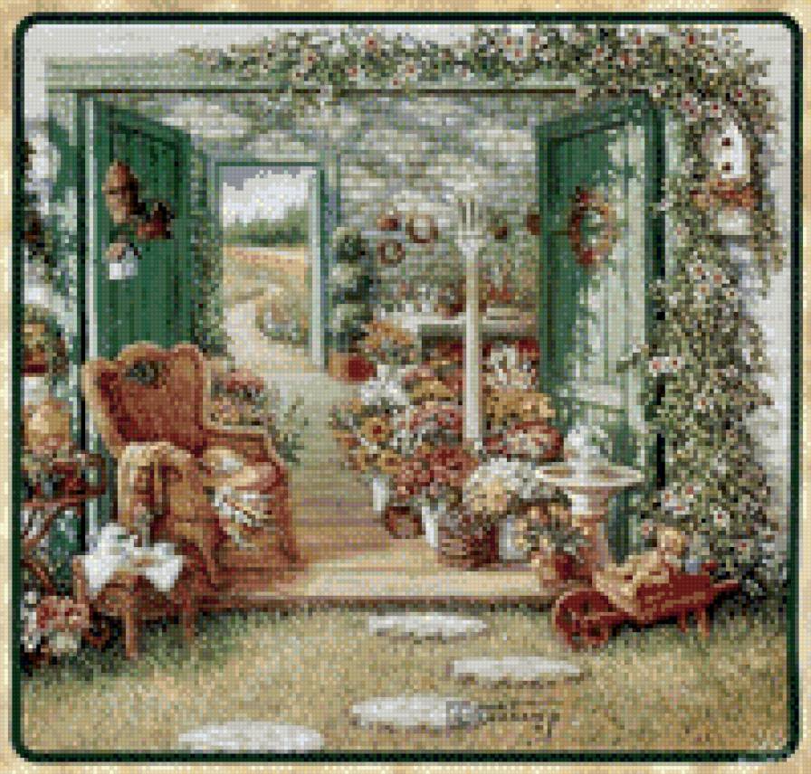 во дворе - во дворе, дом, природа - предпросмотр