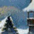Предпросмотр схемы вышивки «зимняя деревушка» (№562806)