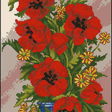 Схема вышивки «маки»