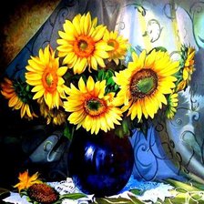 Схема вышивки «подсолнухи»