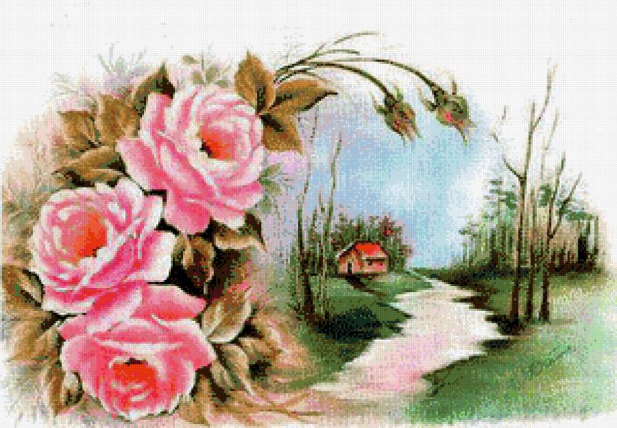 открытка - розы - предпросмотр