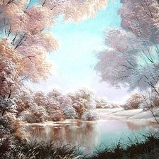 Схема вышивки «первый снег»