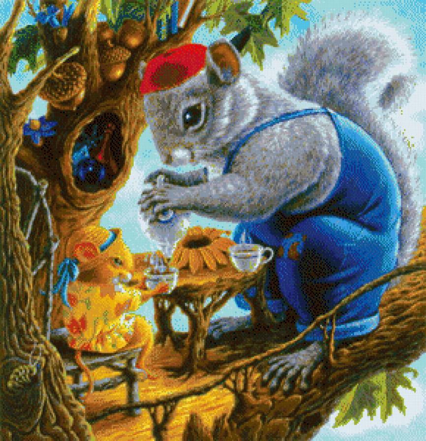 чаепитие - животные - предпросмотр