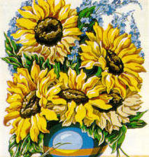 Схема вышивки «подсолнухи»