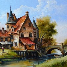 Схема вышивки «пейзаж»