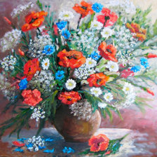 букет полевых цветов