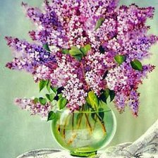 Схема вышивки «сирень»